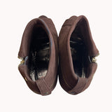 DbDk Fashion Women's Brown Suede Nicky Frances Heeled Booties Sz 8