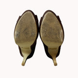 DbDk Fashion Women's Brown Suede Nicky Frances Heeled Booties Sz 8