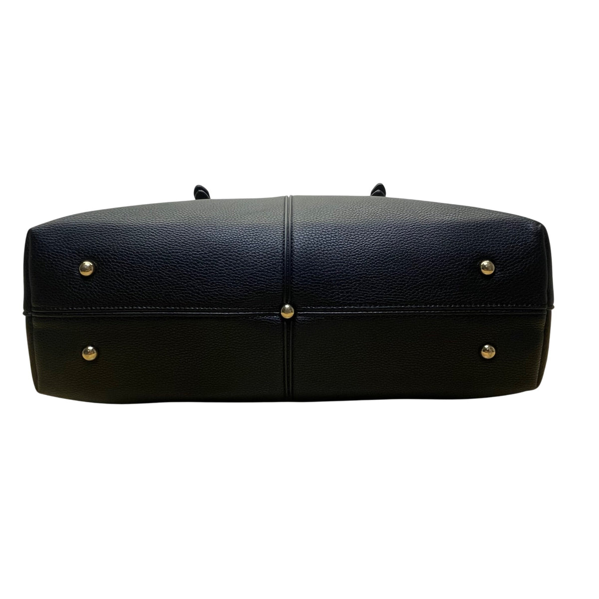 Women’s Black Faux Leather With Adjustable Straps & Gold Accents Tote Bag