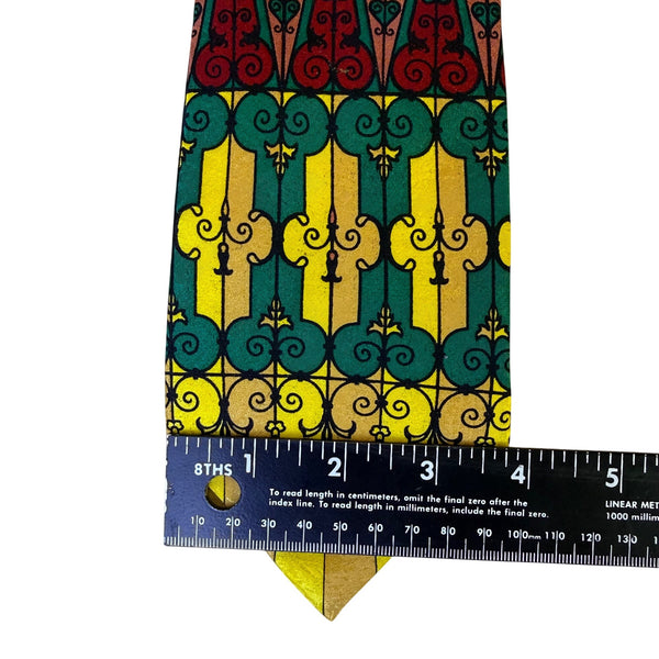 Rush Limbaugh No Baudaries Collections Yellow/Teal Silk Tie Vibrant Design
