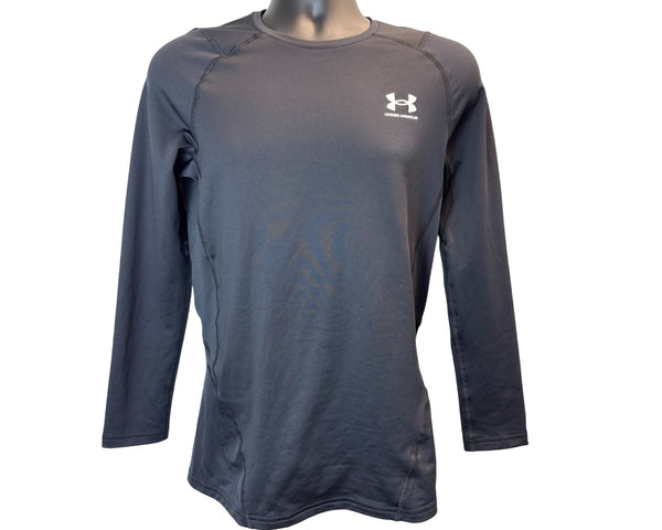 Under Armour Mens ColdGear Fitted Long Sleeve Crew Shirt Black  Sz  SM - New