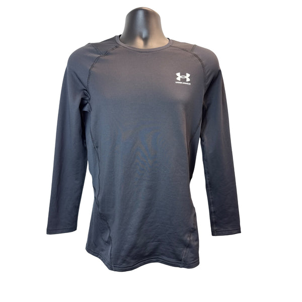 Under Armour Mens ColdGear Fitted Long Sleeve Crew Shirt Black  Sz  SM - New
