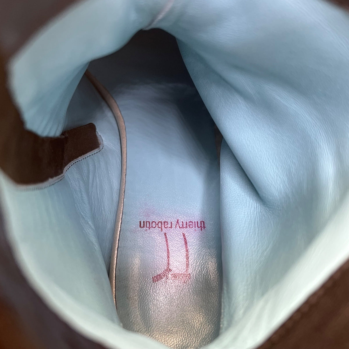 Thierry Rabotin Women’s Black Leather Ankle Boots Low Heel Size 38