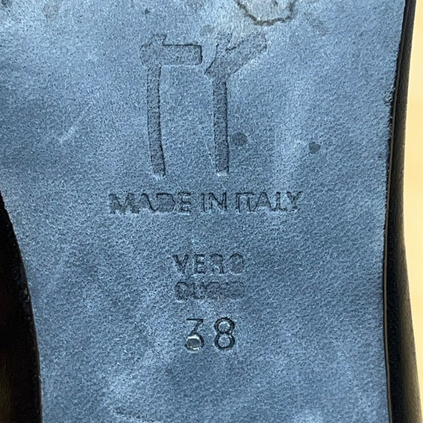 Thierry Rabotin Women’s Black Leather Ankle Boots Low Heel Size 38