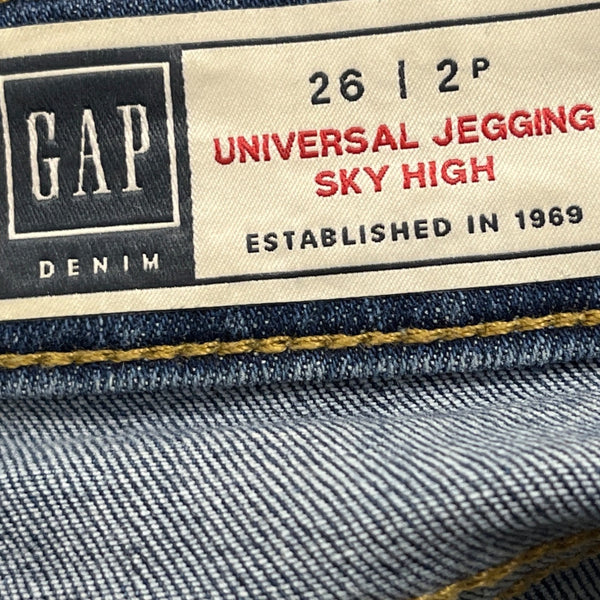 Gap Sky High Universal Jegging Denim Blue Womens Petite Stretch Jeans Size 2