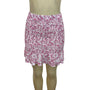 O.Vianca Women's Pink & White Floral Smocked Mini Skirt Sz L- New