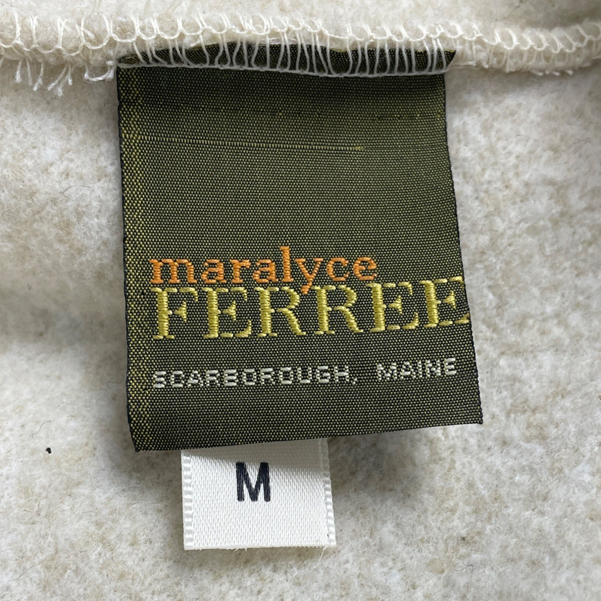 Maralyce Ferree Women's Beige & Gray Hooded Toggle Coat Warm Casual Cozy Size M