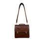 Mcklein Brown Leather Adjustable Strap & Push Lock Closures Messenger Bag Sz L