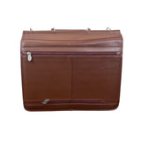 Mcklein Brown Leather Adjustable Strap & Push Lock Closures Messenger Bag Sz L
