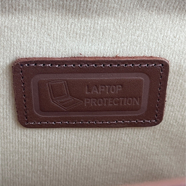 Mcklein Brown Leather Adjustable Strap & Push Lock Closures Messenger Bag Sz L