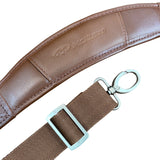 Mcklein Brown Leather Adjustable Strap & Push Lock Closures Messenger Bag Sz L