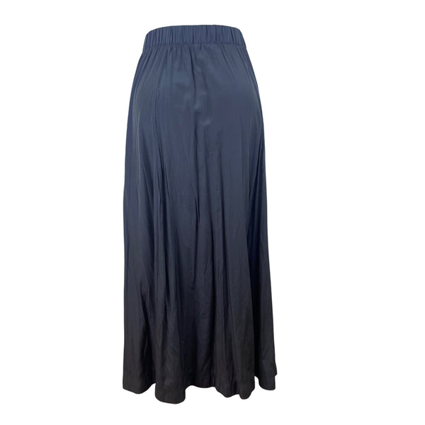 14th & Union Women's Black Maxi Skirt Size S Elastic Waist Wrinkle Effect