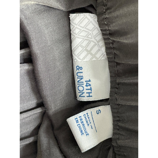 14th & Union Women's Black Maxi Skirt Size S Elastic Waist Wrinkle Effect