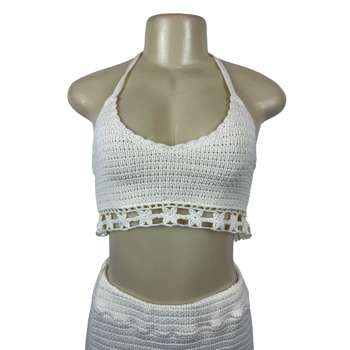 American Eagle Women's White Summer Shirt and Skirt Set