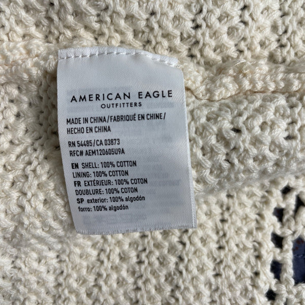 American Eagle Women's White Summer Shirt and Skirt Set
