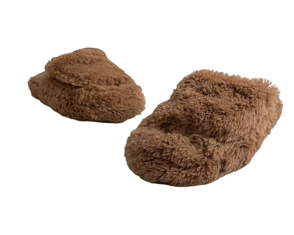 BP Women's Brown Faux Fur Slippers Sz 9-10 - NWOB