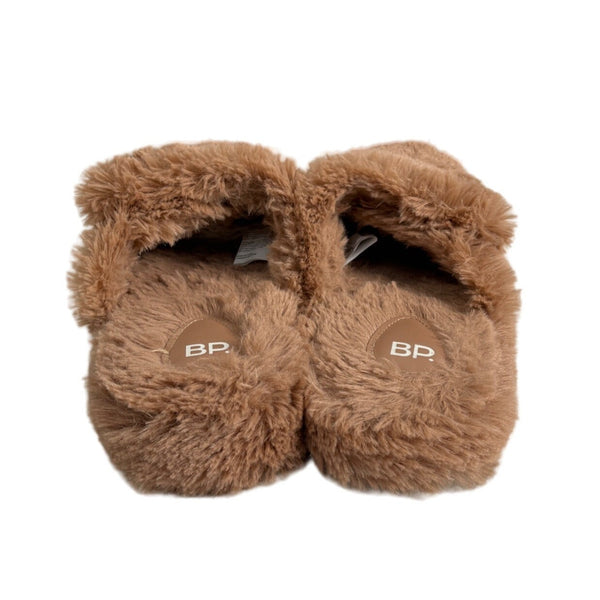 BP Women's Brown Faux Fur Slippers Sz 9-10 - NWOB