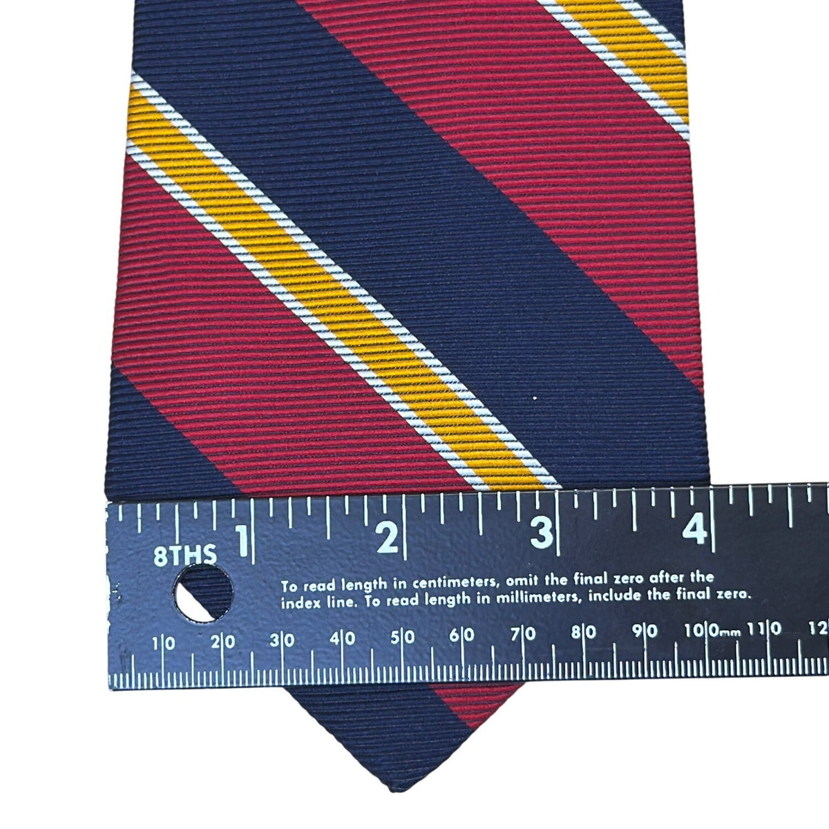 Vintage Brooks Brothers Red & Navy 100% Silk Striped Neck Tie Hand Made USA