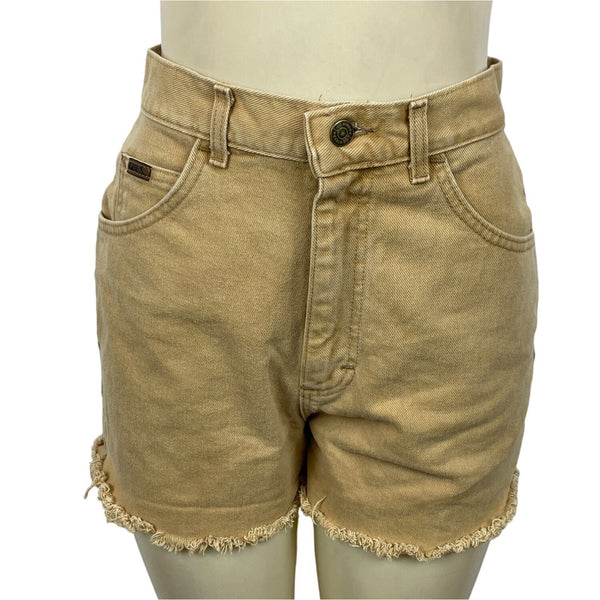 Levis Women's High-Waisted Frayed Hem Denim Shorts Tan Size 10