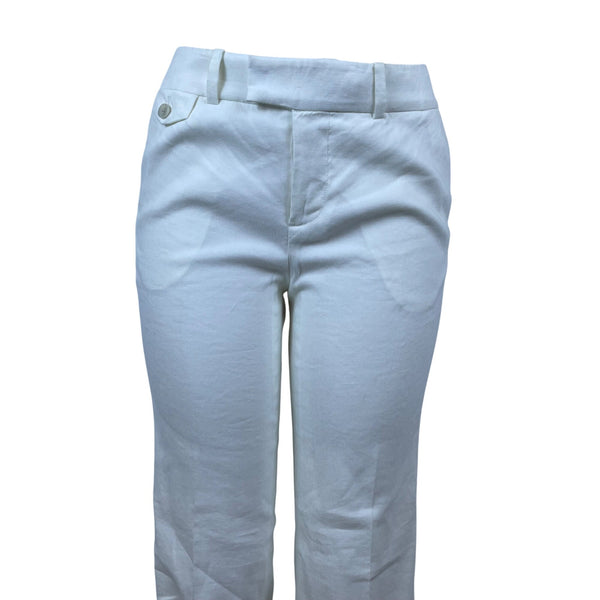 Club Monaco Women’s White Wide-Leg Pants Size 6 Soft Lightweight - New