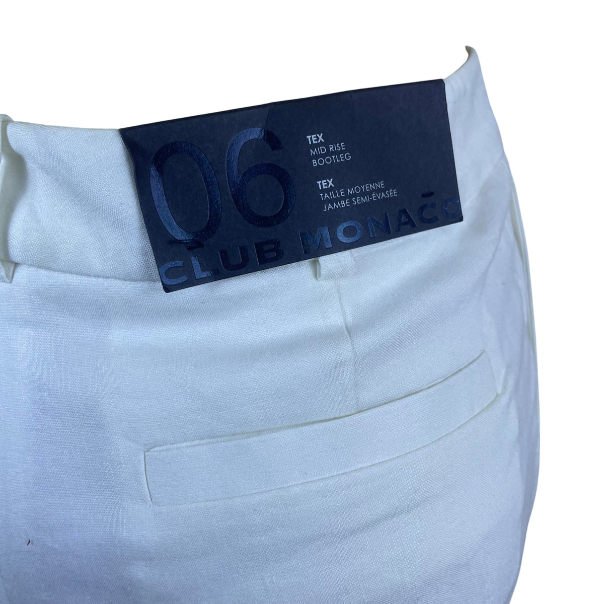 Club Monaco Women’s White Wide-Leg Pants Size 6 Soft Lightweight - New