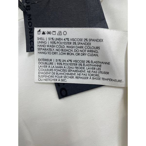 Club Monaco Women’s White Wide-Leg Pants Size 6 Soft Lightweight - New