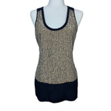 Eileen fisher Women's black and brown Sequins Shirt Sz M