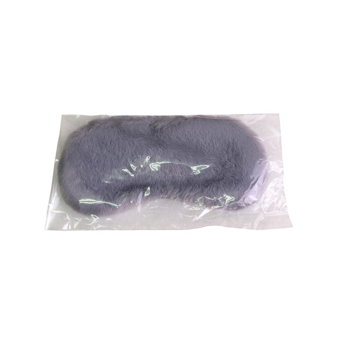 Faux Fur Gray Sleep Mask Satin-Lined For Women Soft Comfortable Elastic Band New
