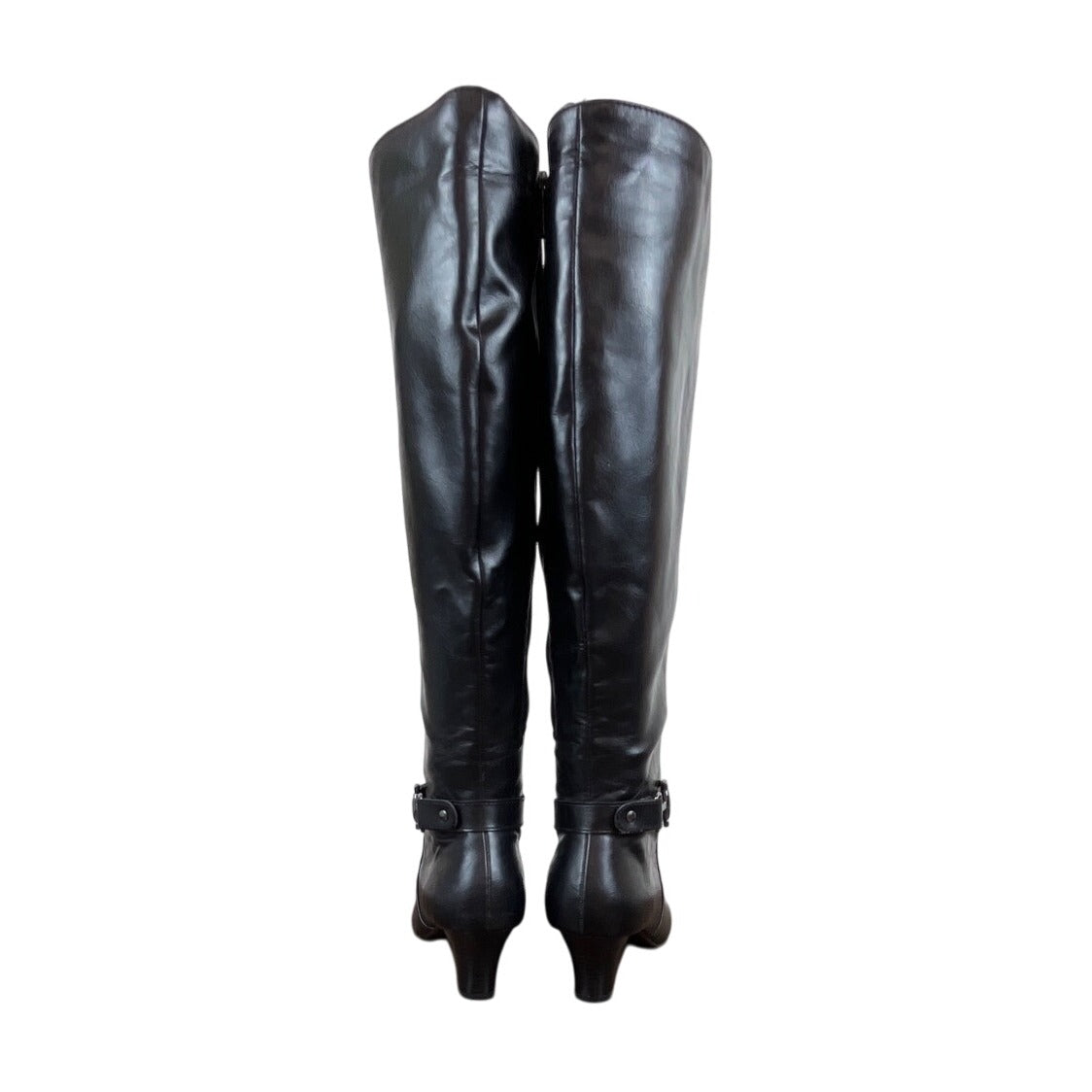 Aerosoles A2 Womens Black Knee-High Pariwinkle Heelrest Boots Size 6.5M