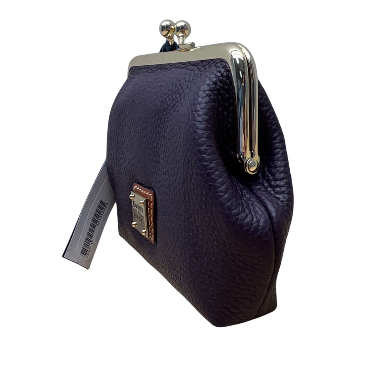 Dooney & Bourke Plum Wine Pebbled Leather Coin Purse - New