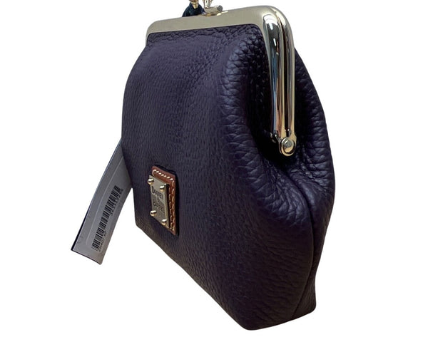 Dooney & Bourke Plum Wine Pebbled Leather Coin Purse - New