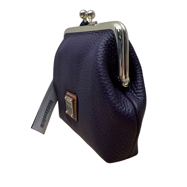 Dooney & Bourke Plum Wine Pebbled Leather Coin Purse - New