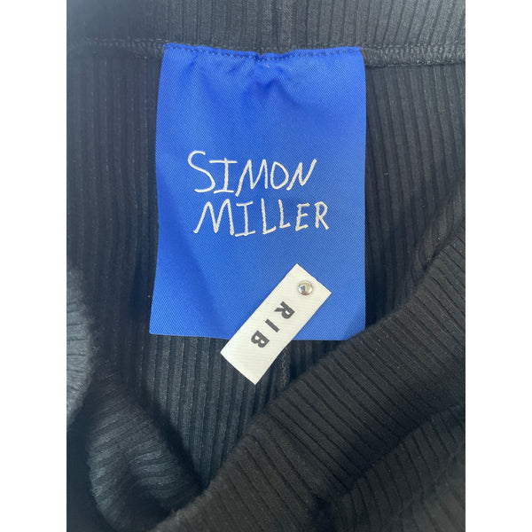 Ribbed Flared Black Knit Pants By Imo Mille New