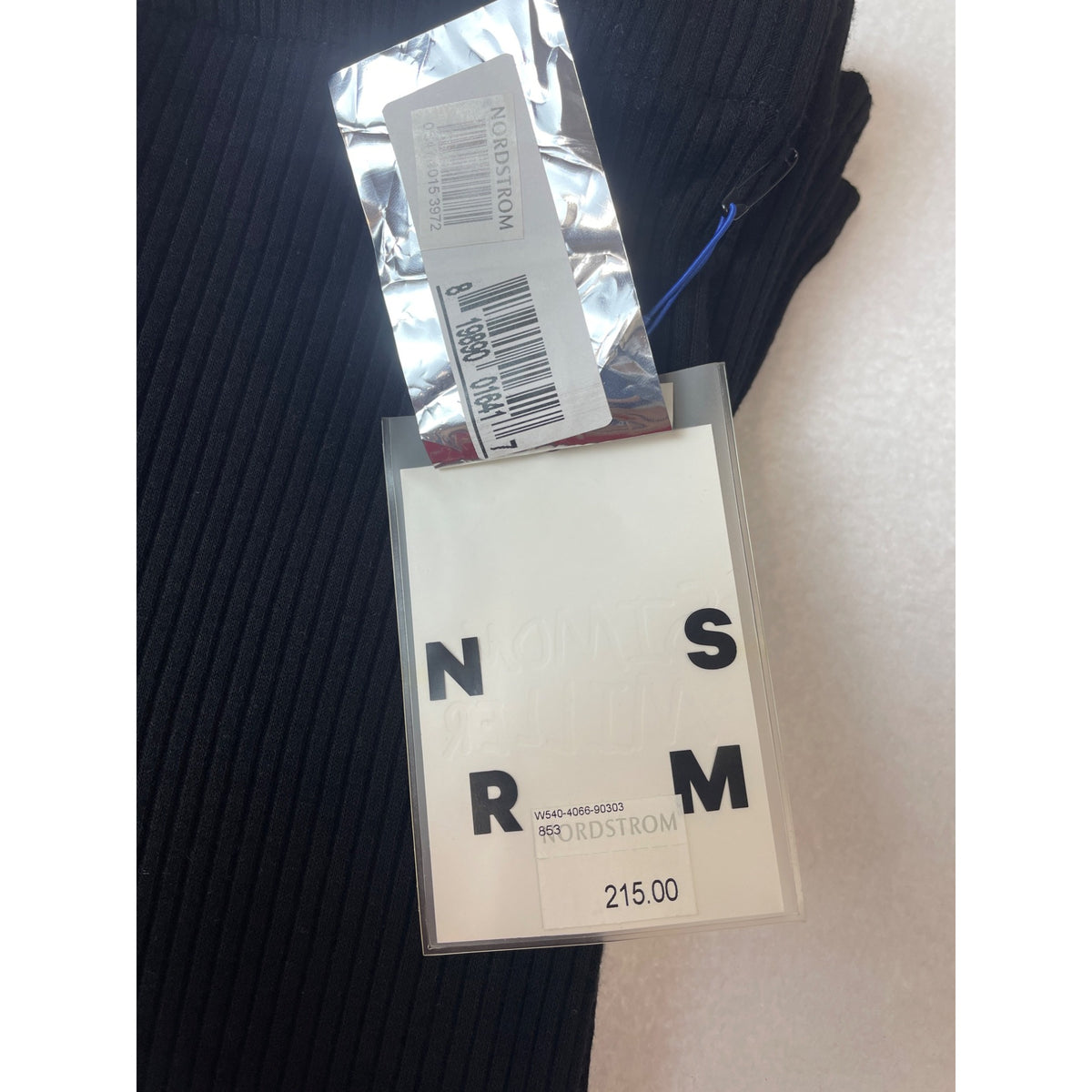 Ribbed Flared Black Knit Pants By Imo Mille New