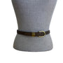 Dooney & Bourke Brown & Tan Leather Adjustable Belt With Gold Buckle S 26-28 USA