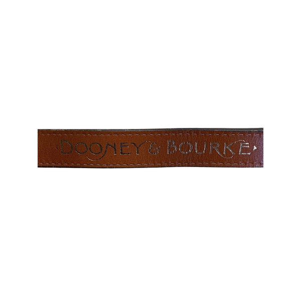 Dooney & Bourke Brown & Tan Leather Adjustable Belt With Gold Buckle S 26-28 USA