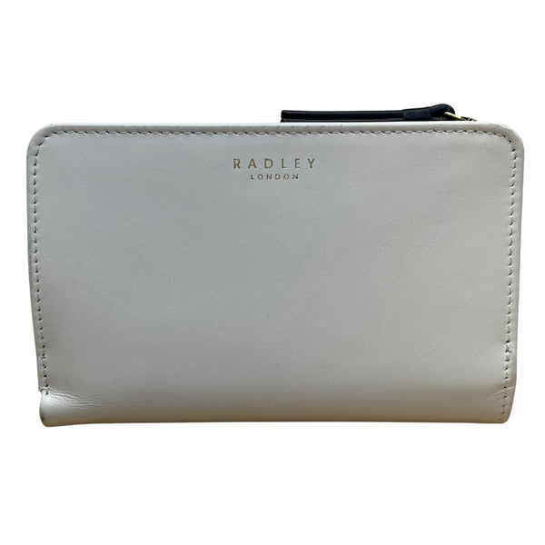 Radley London Women’s Black/White Leather Dog Scene Fold Wallet Size S