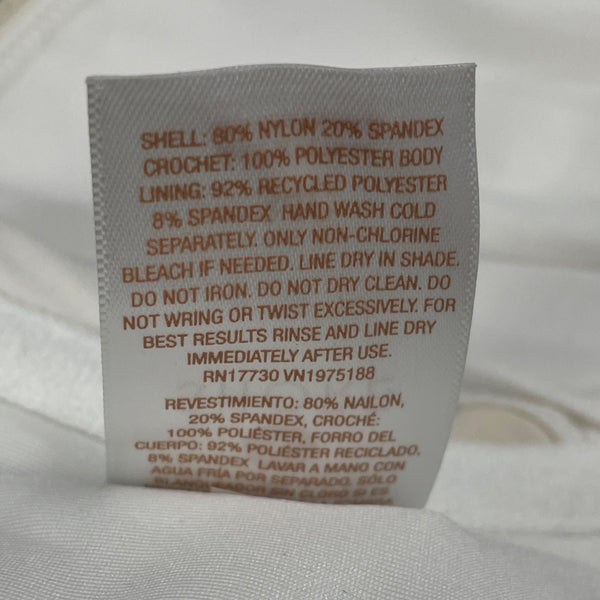 Shade & Shore Women's White Swimsuit Top Crochet Design Size 34C - New