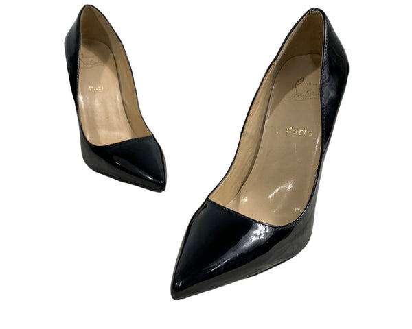 Christian Louboutin So Kate Leather Black Stiletto Pumps Sz 40