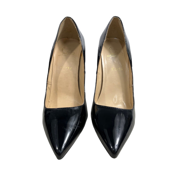 Christian Louboutin So Kate Leather Black Stiletto Pumps Sz 40