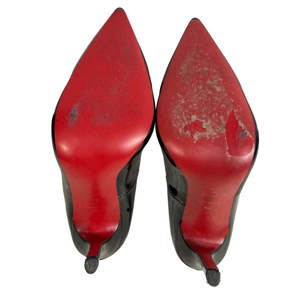 Christian Louboutin So Kate Leather Black Stiletto Pumps Sz 40