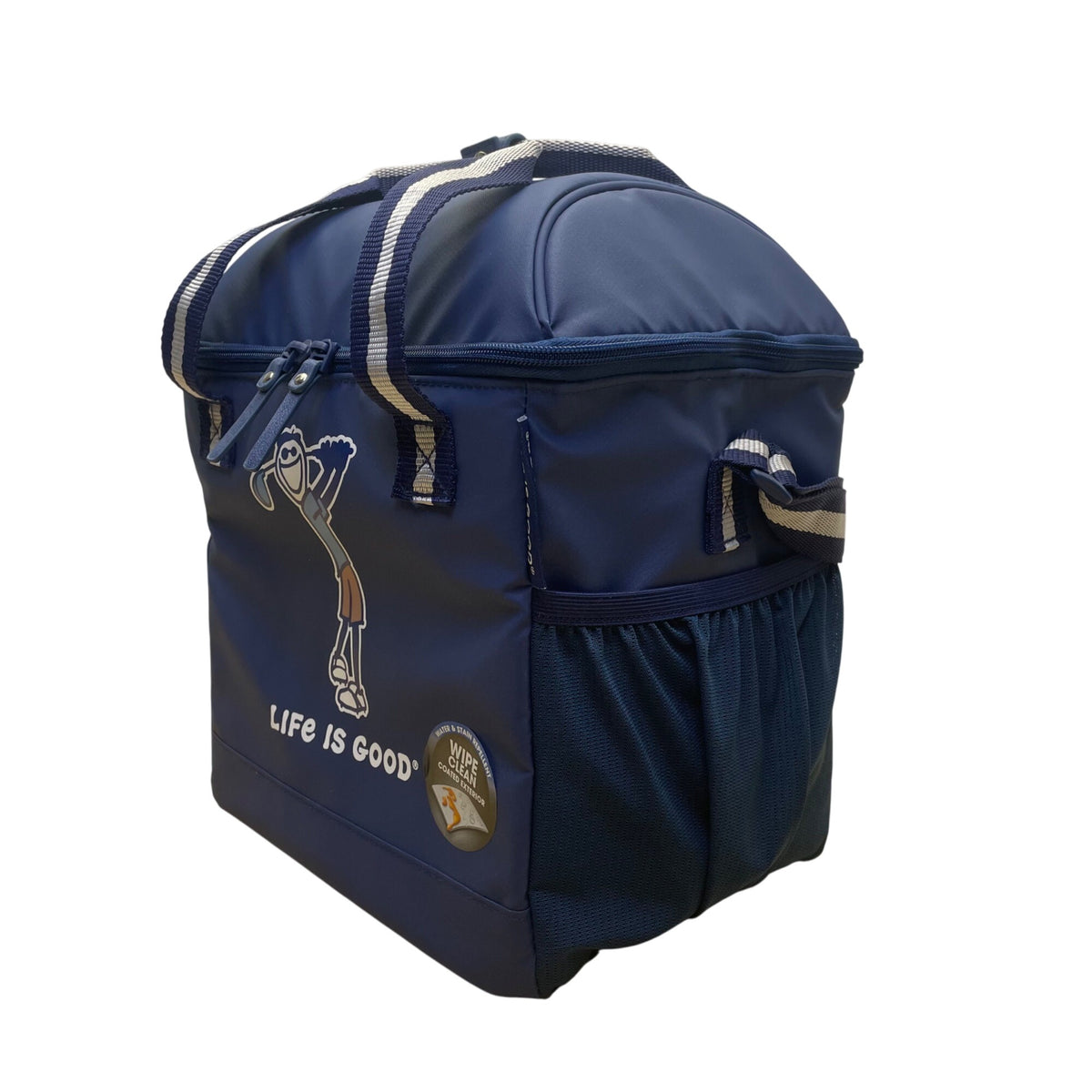 Life Is Good Navy Kids Insulated Cooler Bag With Stain Repellent Exterior