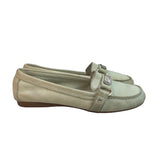 Vintage Coach Women's Off White Silver Felisha Loafers Sz 6.5B