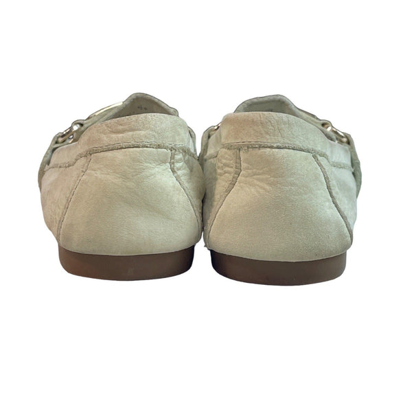 Vintage Coach Women's Off White Silver Felisha Loafers Sz 6.5B