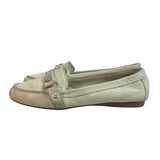 Vintage Coach Women's Off White Silver Felisha Loafers Sz 6.5B