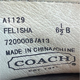 Vintage Coach Women's Off White Silver Felisha Loafers Sz 6.5B
