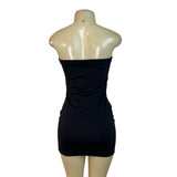 XXI Black & Bronze Sequin Strapless Mini Dress Sz M