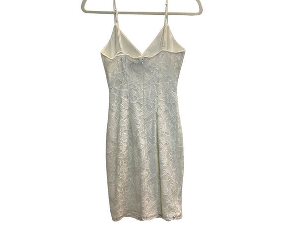 Guess Womens White Floral Lace Bodycon Dress With Spaghetti Straps - Sz 0