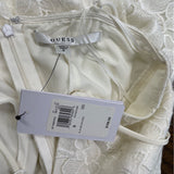 Guess Womens White Floral Lace Bodycon Dress With Spaghetti Straps - Sz 0