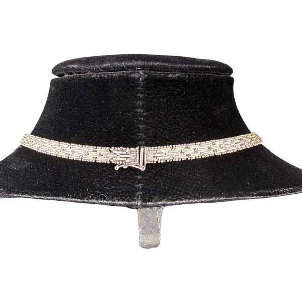 V Style Womens Silver Tone Multistrand Chain Necklace Elegant Timeless Design